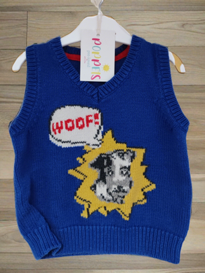 Cath Kids, Blue 'Woof.. Dog Tank Top, Boys, 2-3 Years preloved secondhand 