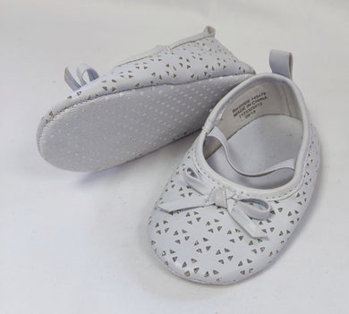 White Patterned Shoes, Girls, 6-9 Months preloved