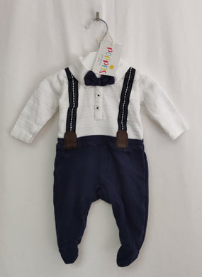 Matalan, Braces & Trousers All In One Set, Boys, Tiny Baby preloved