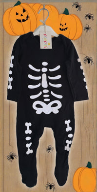 George, Skeleton Sleepsuit, 12-18 Months preloved halloween