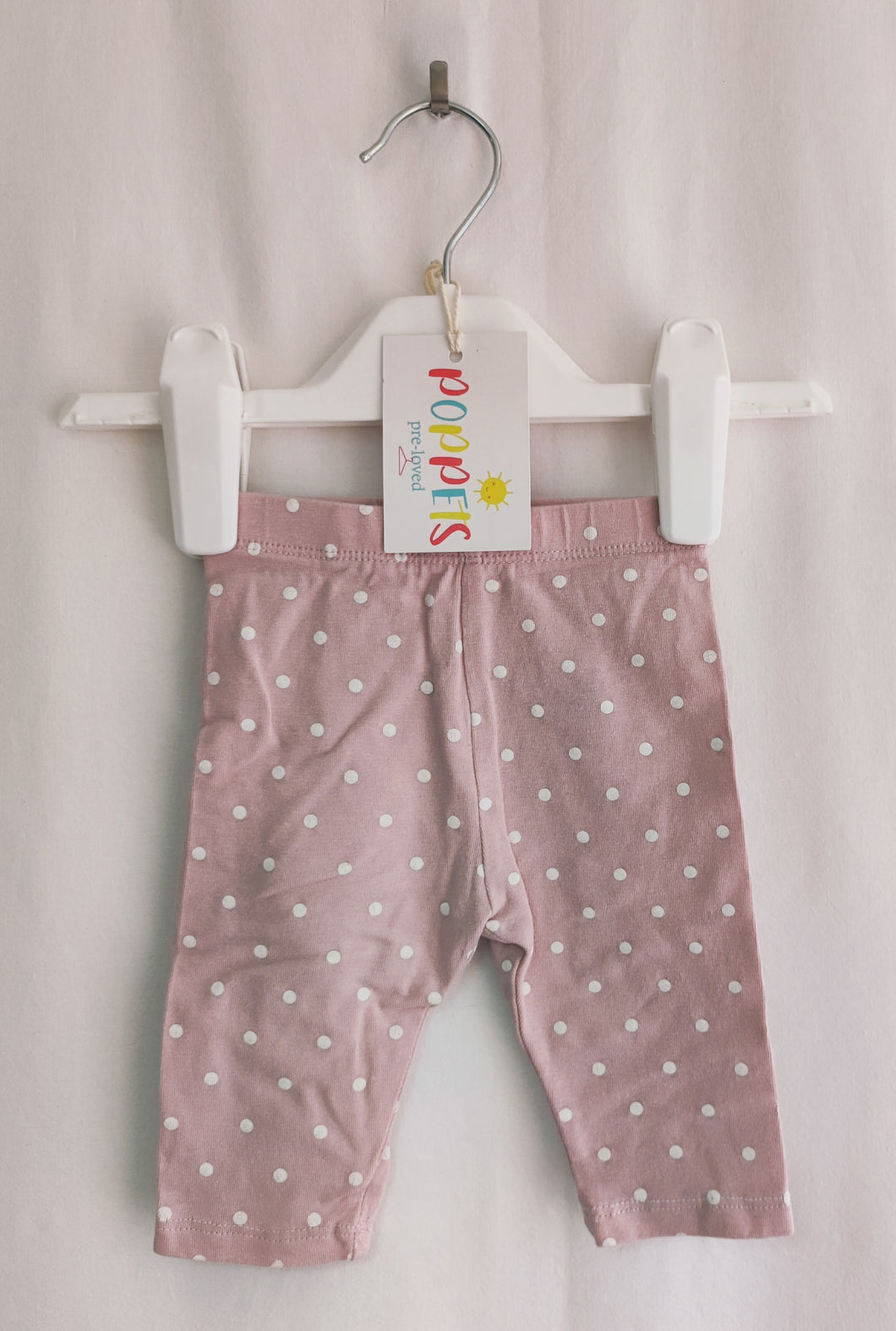 Matalan, Pink with White Spots Leggings, Girls, Up To 3 Month –  poppetspreloved