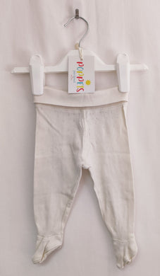 H&M, Cream Footed Trousers, 2-4 Months preloved secondhand