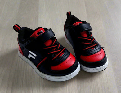 Fila, Black & Red Trainers, Boys, Size 5 Childrens preloved