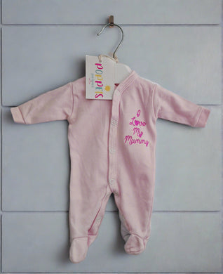 Pink sleepsuit tiny baby girl preloved SECONDHAND