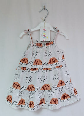 M&S, Turtle Print Dress, Girls, 9-12 Months preloved secondhand clearance