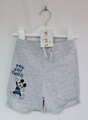 Primark, Grey Mickey Mouse Shorts, Boys, 18-24 Months preloved