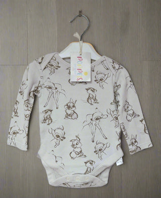 George, Bambi & Thumper Beige Top, Girls, 6-9 Months preloved secondhand