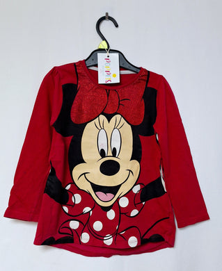 Minnie Mouse Red Top, Girls, 4-5 Years preloved