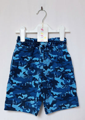 Pep & Co, Blue Camouflage Shorts, Boys, 5-6 Years preloved