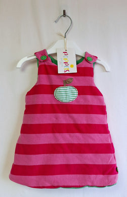 Mothercare, Pink Stripey Apple Dress, Girls, 3-6 Months preloved secondhand
