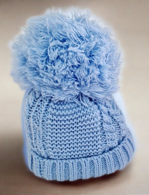 Blue Bobble Hat, Boys, Newborn preloved