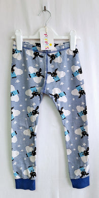 George, Bing Blue Stripey & Clouds Pyjama Trousers, 5-6 Years preloved secondhand 