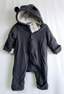 H&M, Grey All in One/Snow Suit, Boys, 2-4 Months preloved