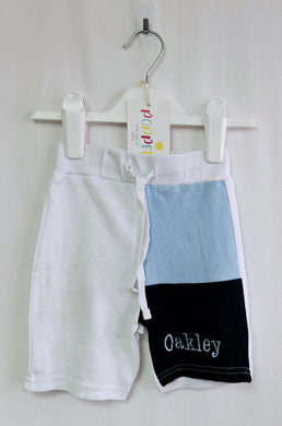 Oakley, White & Blue Shorts, Boys, 6-12 Months preloved
