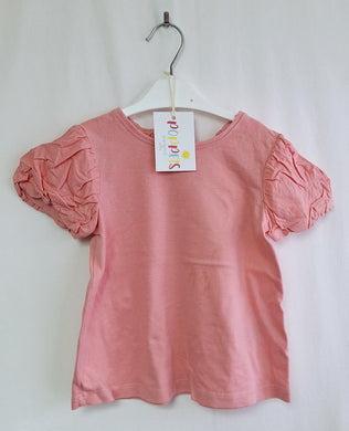 Next, Pink Ruffled Arms Top, Girls, 2-3 Years preloved secondhand clearance