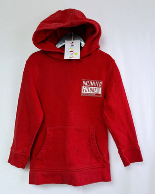George, Red 'Unlimited Future.. Hooded Jumper, Boys, 4-5 Years preloved