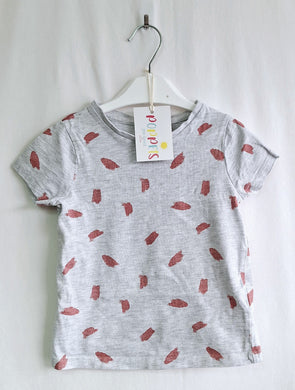 George, Grey with Paint Splats Top, Girls, 2-3 Years preloved secondhand 