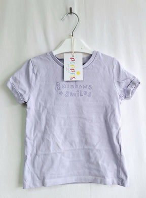 George, Lilac 'Rainbows & Smiles.. Top, Girls, 2-3 Years preloved secondhand 