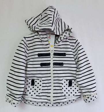 Matalan, Stripey & Spotty Hooded Coat, Girls, 18-24 Months preloved clearance secondhand