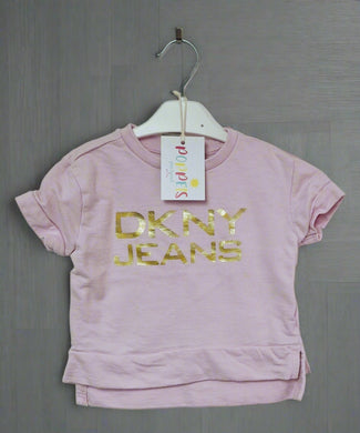 DKNY, Pink Top, Girls, 12 Months preloved secondhand