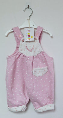 Pink with Hearts 'Sweetheart.. Dungarees, Girls, 3-6 Months preloved secondhand