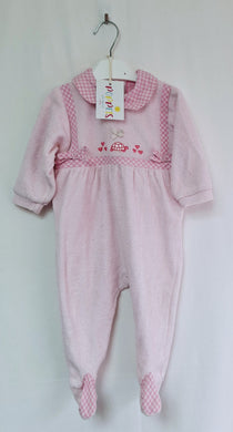 Pink with Turtle Sleepsuit, Girls, 9-12 Months preloved secondhand