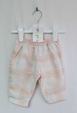 Mothercare, Pink Check Trousers, Girls, 0-3 Months preloved secondhand