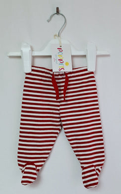 Next, Red Stripey Footed Trousers, Up To 1 Month preloved secondhand