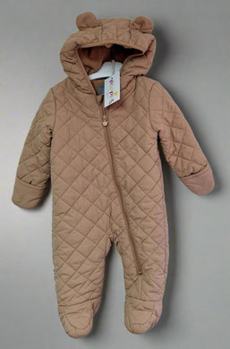 F&F, Mini Hinch Brown Snow Suit, 3-6 Months preloved secondhand