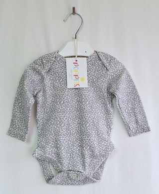 George, Grey Patterned Top, Girls, 3-6 Months preloved secondhand