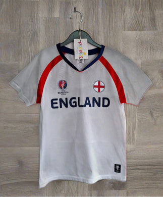 Aldi, 'England.. White Football Top, Boys, 7-8 Years preloved secondhand