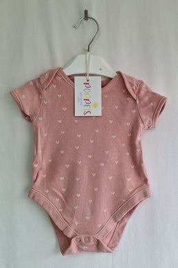 George, Pink with Hearts Vest, Girls, 6-9 Months preloveds secondhand