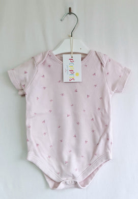 Nutmeg, Pink with Butterflies Vest, Girls, 12-18 Months preloved