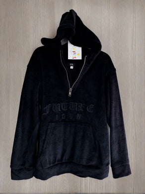 River Island, Black 'Future Icon.. Hooded Jumper, Boys, 5-6 Years preloved secondhand