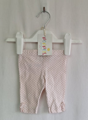 TU, Pink Spotty Leggings, Girls, Up To 1 Month preloved secondhand