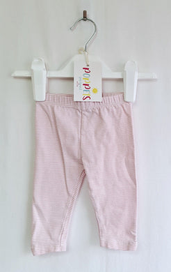 Pink Stripey Leggings, Girls, 3-6 Months preloved secondhand