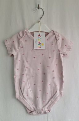 Nutmeg, Pink Flowered Vest, Girls, 12-18 Months preloved secondhand