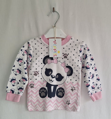 Pink with Panda Top, Girls, 12 Months preloved secondhand