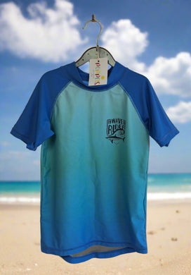 Wave Zone, Blue Shark 'Wave Rider.. Swimming Top, Boys, 6 Years preloved secondhand