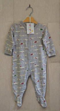 Next, Dog Christmas Print Sleepsuit, 6-9 Months preloved secondhand neutral