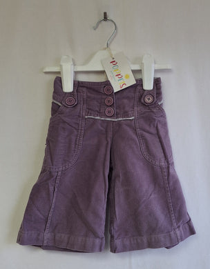 Mini Moden, Purple Button Detail Shorts, Girls, 3-4 Years preloved