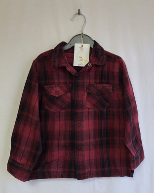 George, Red Check Shirt, Boys, 3-4 Years preloved