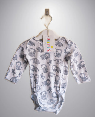 H&M, Lion & Elephant Top, Boys, 2-4 Months preloved