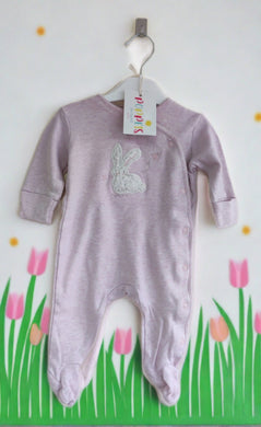 Next, Pink Bunny Rabbit Sleepsuit, Girls, Up To 3 Months preloved