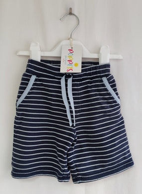 M&S, Blue Stripey Shorts, Boys, 12-18 Months preloved