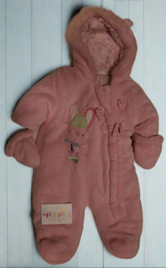 Baby, Pink Bunny All in One/Snow Suit, Girls, 0-3 Months preloved